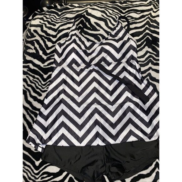 Avidlove Women's Sexy Retro Sailor Stripe Tankini Swimsuit with Trunks size M - Picture 1 of 10
